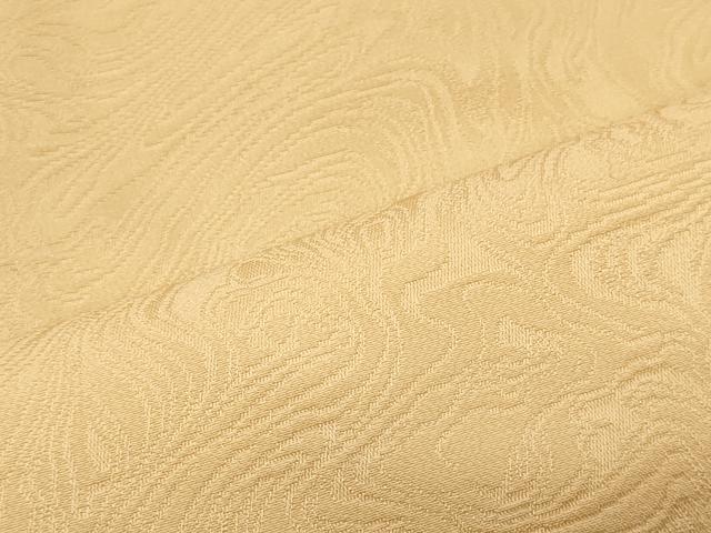 平和屋着物■上質な色無地 墨流し地紋 卵色 正絹 逸品 CABL0581oy