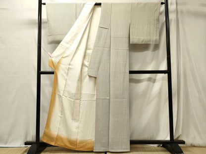 平和屋着物■上質な小紋　網目文様　正絹　逸品　未使用　CABL0599oy