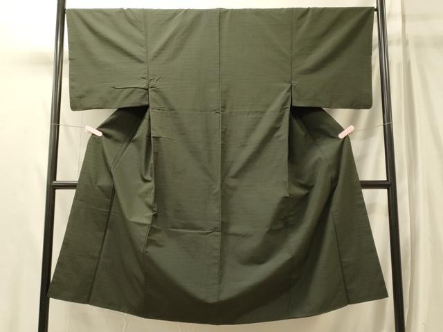 平和屋着物■男性　紬　革色　正絹　逸品　CABL0605oy