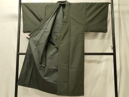 平和屋着物■男性　紬　革色　正絹　逸品　CABL0605oy