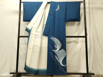 平和屋着物■訪問着　飛鶴文　暈し染め　反端付き　正絹　逸品　未使用　CABL0615oy