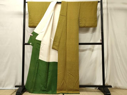 平和屋着物■上質な小紋　矢羽根　正絹　逸品　CABL0618oy