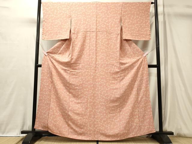 平和屋着物■上質な小紋　菊　正絹　逸品　未使用　CABL0622oy