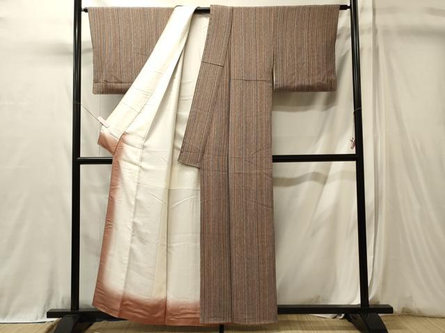 平和屋着物■上質な小紋　縞　正絹　逸品　CABL0623oy