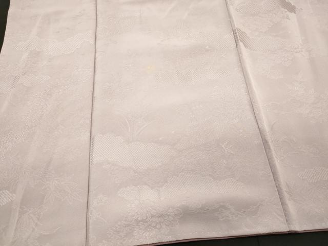 平和屋着物■上質な色無地　草花地紋　白藤色　正絹　逸品　CABL0624oy