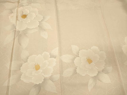 平和屋着物■訪問着　刺繍　椿　暈し染め　正絹　逸品　CABL0625oy