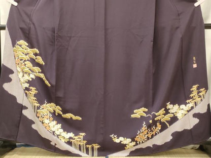 平和屋着物■豪華色留袖　作家物　松竹梅　金彩　正絹　逸品　CABL0627oy