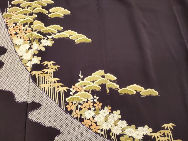 平和屋着物■豪華色留袖　作家物　松竹梅　金彩　正絹　逸品　CABL0627oy