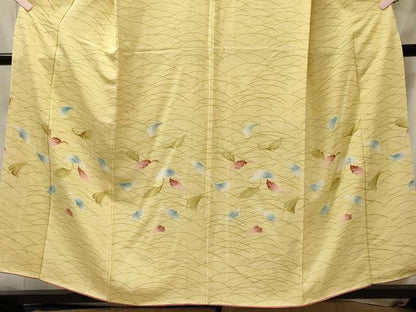 平和屋着物■訪問着　芝舞葉文　暈し染め　正絹　逸品　CABL0628oy