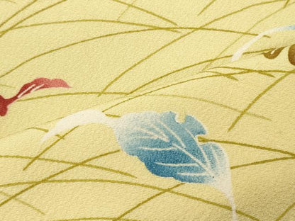 平和屋着物■訪問着　芝舞葉文　暈し染め　正絹　逸品　CABL0628oy