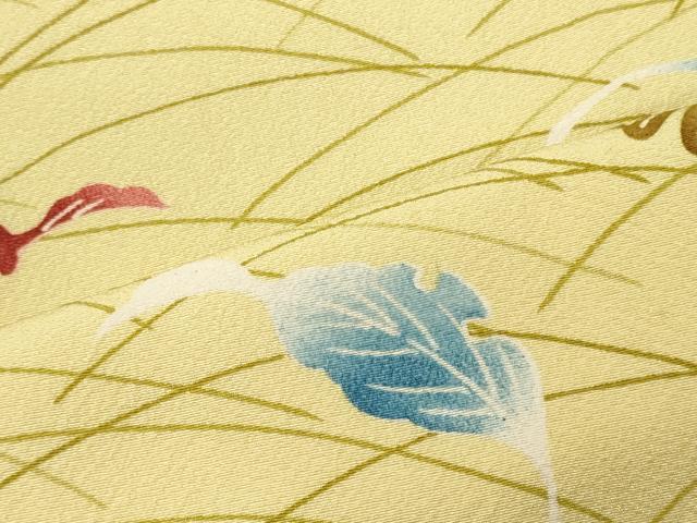 平和屋着物■訪問着　芝舞葉文　暈し染め　正絹　逸品　CABL0628oy
