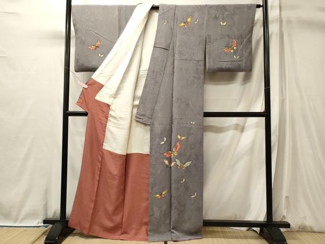 平和屋着物■訪問着　舞蝶文　金彩　正絹　逸品　CABL0639oy