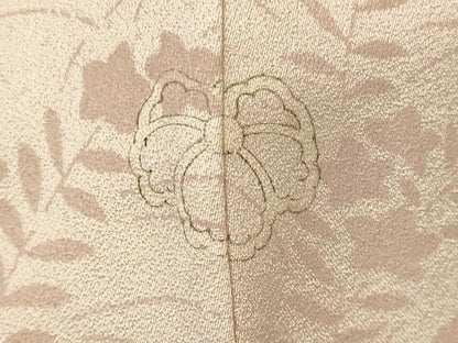 平和屋着物■訪問着　刺繍　飛鶴枝松文　金彩　正絹　逸品　CABL0643oy