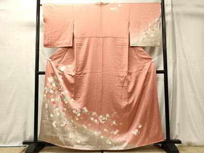 平和屋着物■訪問着　鳳凰花文　暈し染め　金彩　正絹　逸品　CABL0645oy