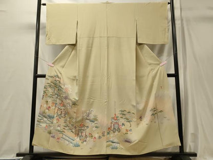 平和屋着物■豪華色留袖　作家物　人物風景松文　暈し染め　金彩　正絹　逸品　CABL0646oy