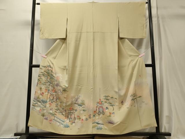 平和屋着物■豪華色留袖　作家物　人物風景松文　暈し染め　金彩　正絹　逸品　CABL0646oy
