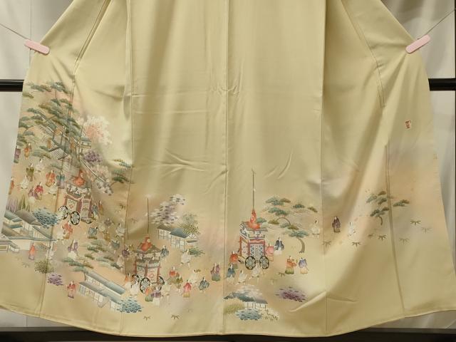 平和屋着物■豪華色留袖　作家物　人物風景松文　暈し染め　金彩　正絹　逸品　CABL0646oy