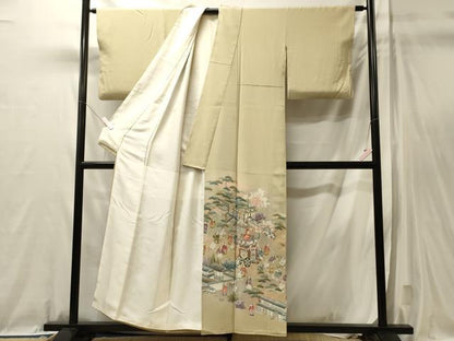 平和屋着物■豪華色留袖　作家物　人物風景松文　暈し染め　金彩　正絹　逸品　CABL0646oy