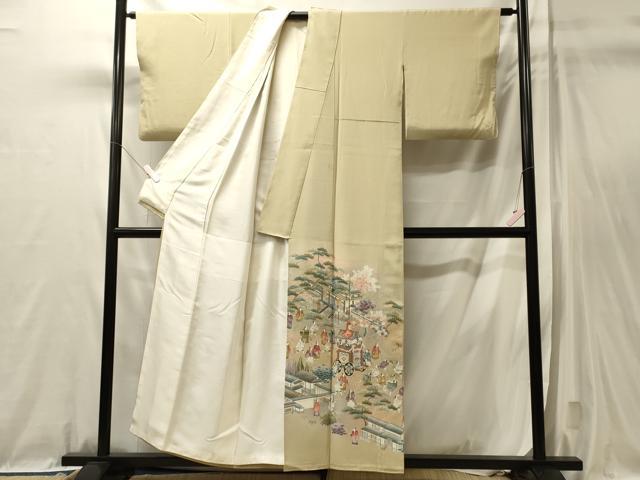 平和屋着物■豪華色留袖　作家物　人物風景松文　暈し染め　金彩　正絹　逸品　CABL0646oy