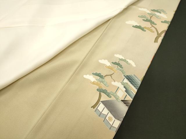 平和屋着物■豪華色留袖　作家物　人物風景松文　暈し染め　金彩　正絹　逸品　CABL0646oy