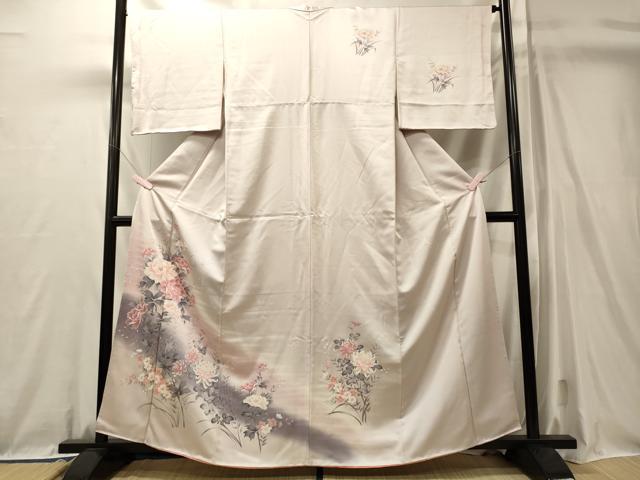 平和屋着物■訪問着　草花文　暈し染め　金彩　正絹　逸品　未使用　CABL0653oy