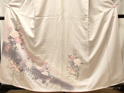 平和屋着物■訪問着　草花文　暈し染め　金彩　正絹　逸品　未使用　CABL0653oy