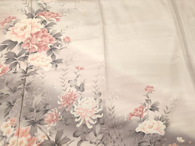 平和屋着物■訪問着　草花文　暈し染め　金彩　正絹　逸品　未使用　CABL0653oy