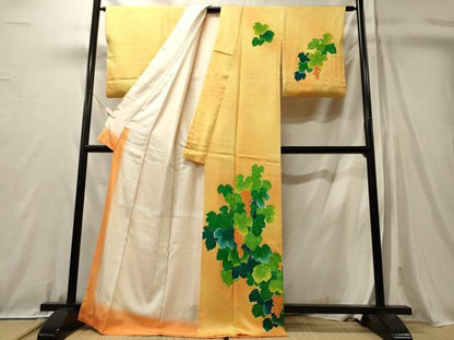 平和屋着物■訪問着　南天文　暈し染め　正絹　逸品　CABL0656oy