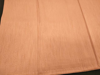 平和屋着物■上質な色無地　縞地紋　曙色　正絹　逸品　未使用　CABL0661oy