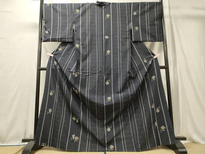 平和屋着物■上質な紬　舞花間道　正絹　逸品　CABL0664oy