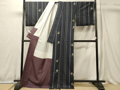 平和屋着物■上質な紬　舞花間道　正絹　逸品　CABL0664oy