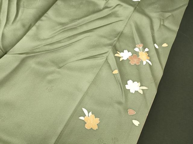 平和屋着物■訪問着　駒刺繍　渡り橋風景花松文　暈し染め　金銀彩　鈴乃屋扱い　正絹　逸品　CABL0666oy