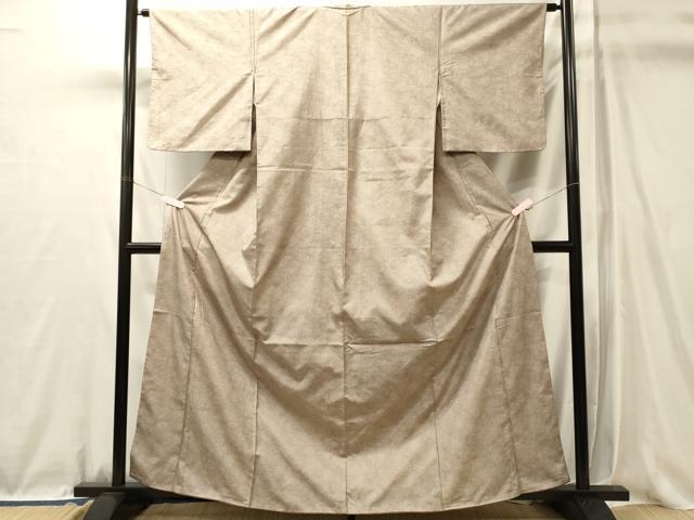 平和屋着物■本場染大島紬　江戸小紋　エ霞舞花文　正絹　逸品　CABL0668oy
