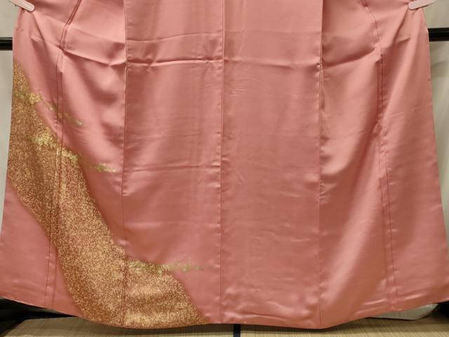 平和屋着物■訪問着　作家物　箔散らし　暈し染め　金彩　正絹　逸品　CABL0671oy