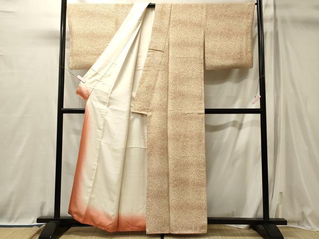 平和屋着物■上質な小紋　芝草文　正絹　逸品　CABL0676oy
