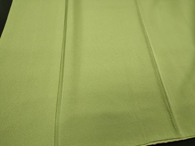 平和屋着物■上質な色無地　若苗色　正絹　逸品　未使用　CABL0679oy