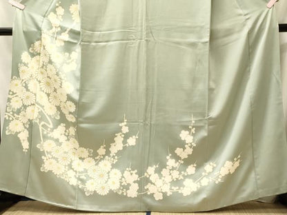 平和屋着物■訪問着　枝花文　金彩　正絹　逸品　CABL0680oy