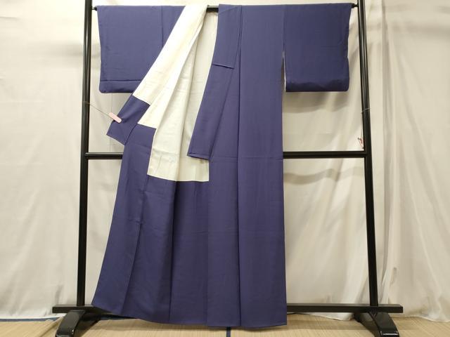 平和屋着物■上質な色無地　桔梗色　正絹　逸品　CABL0682oy