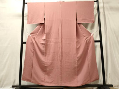 平和屋着物■上質な色無地　薄紅色　正絹　逸品　未使用　CABL0684oy