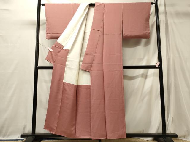 平和屋着物■上質な色無地　薄紅色　正絹　逸品　未使用　CABL0684oy
