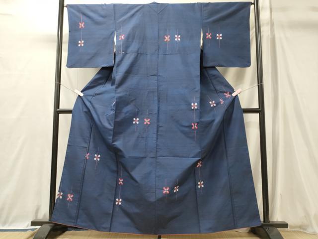 平和屋着物■上質な紬　舞花文　正絹　逸品　CABL0691oy
