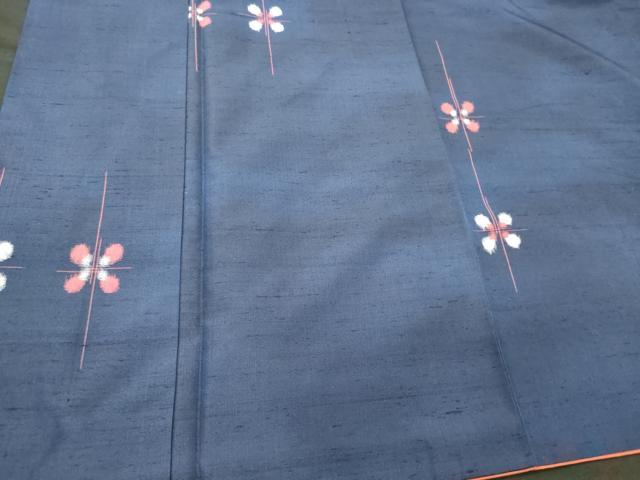 平和屋着物■上質な紬　舞花文　正絹　逸品　CABL0691oy