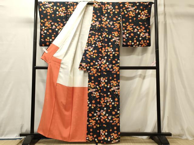 平和屋着物■上質な小紋　草花文　鈴乃屋扱い　正絹　逸品　CABL0692oy