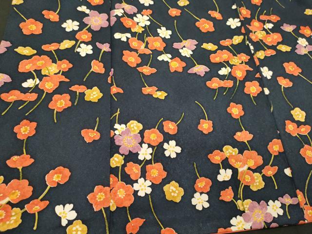 平和屋着物■上質な小紋　草花文　鈴乃屋扱い　正絹　逸品　CABL0692oy
