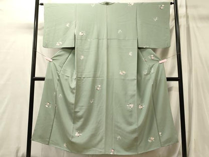 平和屋着物■上質な小紋　枝花丸文　正絹　逸品　CABL0693oy