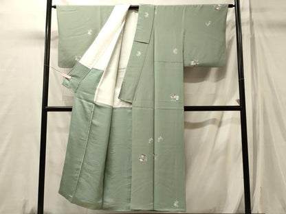 平和屋着物■上質な小紋　枝花丸文　正絹　逸品　CABL0693oy