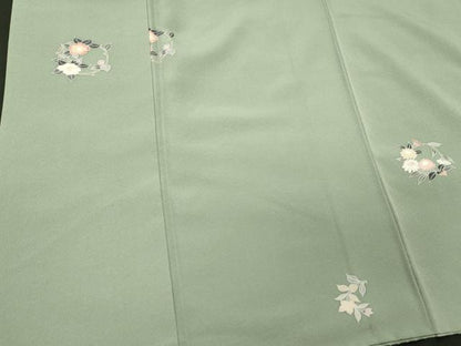平和屋着物■上質な小紋　枝花丸文　正絹　逸品　CABL0693oy