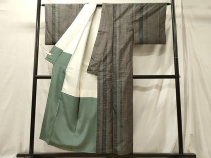平和屋着物■本場大島紬　吉祥華間道　正絹　逸品　CABL0701oy