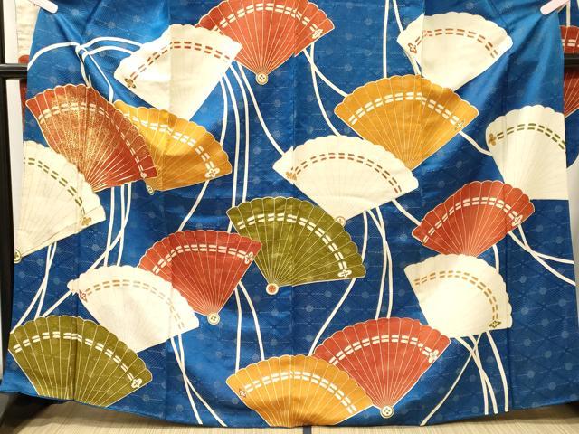 平和屋着物■豪華振袖　駒刺繍　檜扇吉祥文　金銀彩　正絹　逸品　CABL0704oy