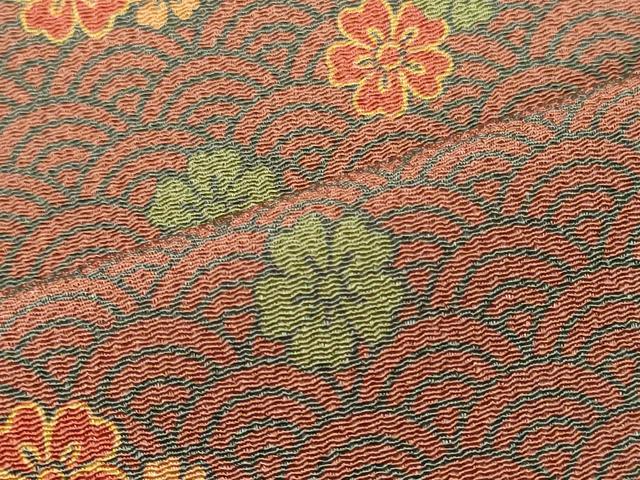 平和屋着物■訪問着　舞花青海波　鬼しぼ縮緬　正絹　逸品　CABL0706oy